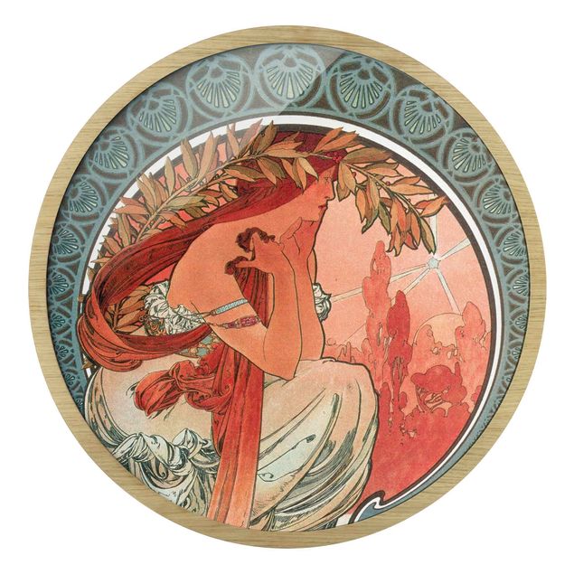 Vintage wall art Alfons Mucha - Four Arts - Poetry