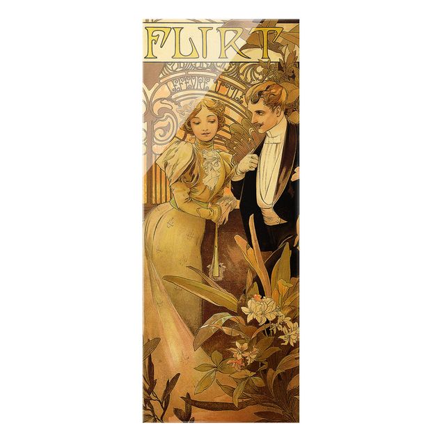 Art prints Alfons Mucha - Advertising Poster For Flirt Biscuits