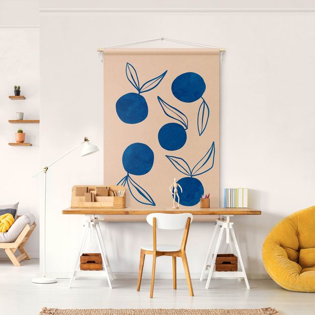 modern wall tapestry Alina Buffiere - Oranges