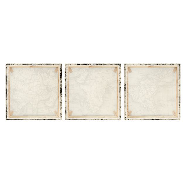 Wall art prints Old World Map Details