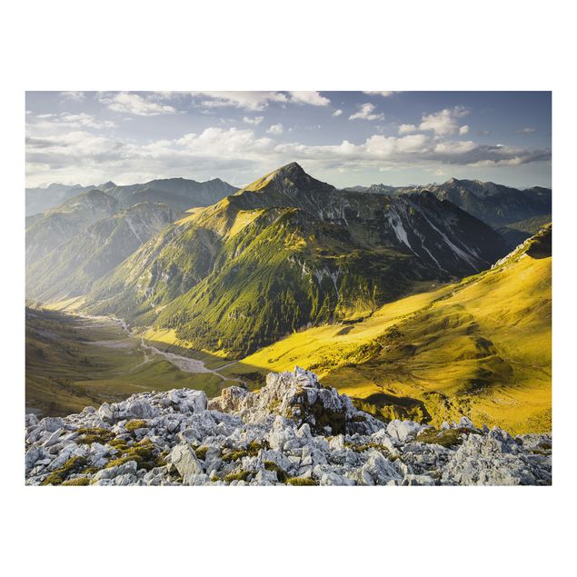 Landscape canvas prints Mountains And Valley Of The Lechtal Alps In Tirol