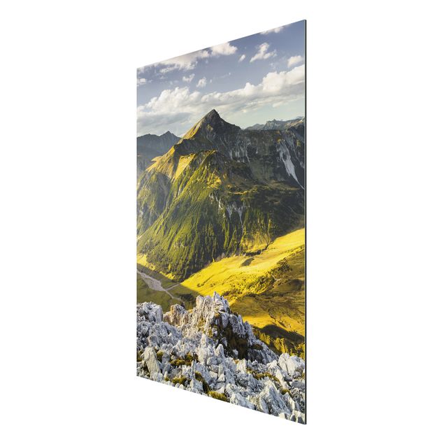 Mountain art prints Mountains And Valley Of The Lechtal Alps In Tirol