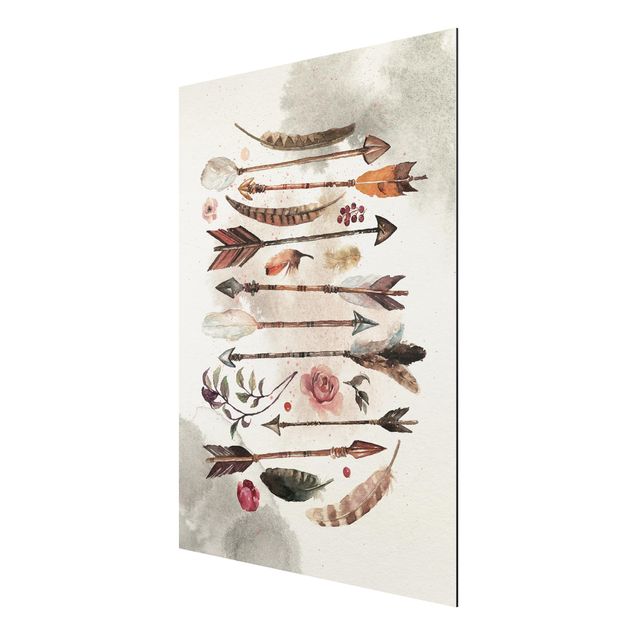Feather prints Boho Arrows And Feathers - Watercolour