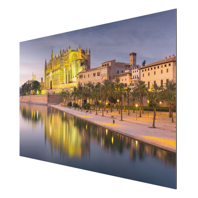 Modern art prints Catedral De Mallorca Water Reflection