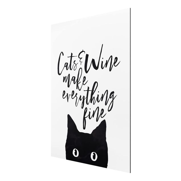 Animal canvas Cats And Wine make Everything Fine