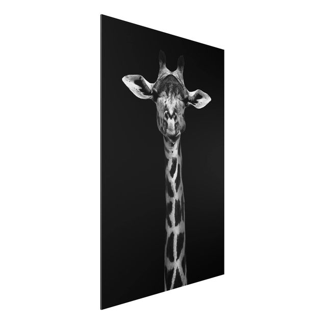 Giraffe canvas Dark Giraffe Portrait
