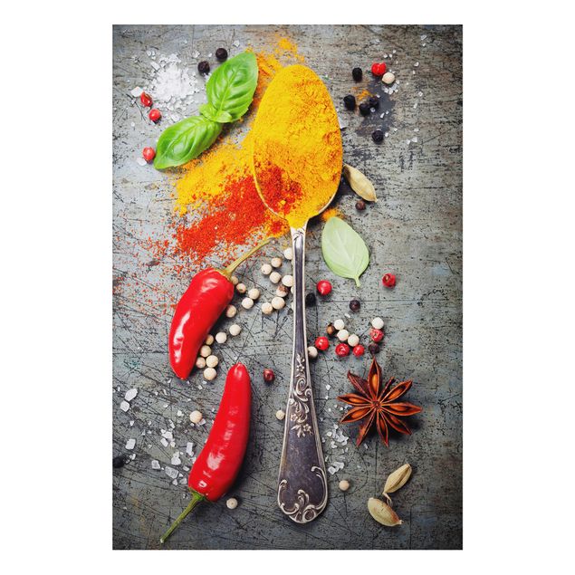 Floral canvas Spoon With Spices