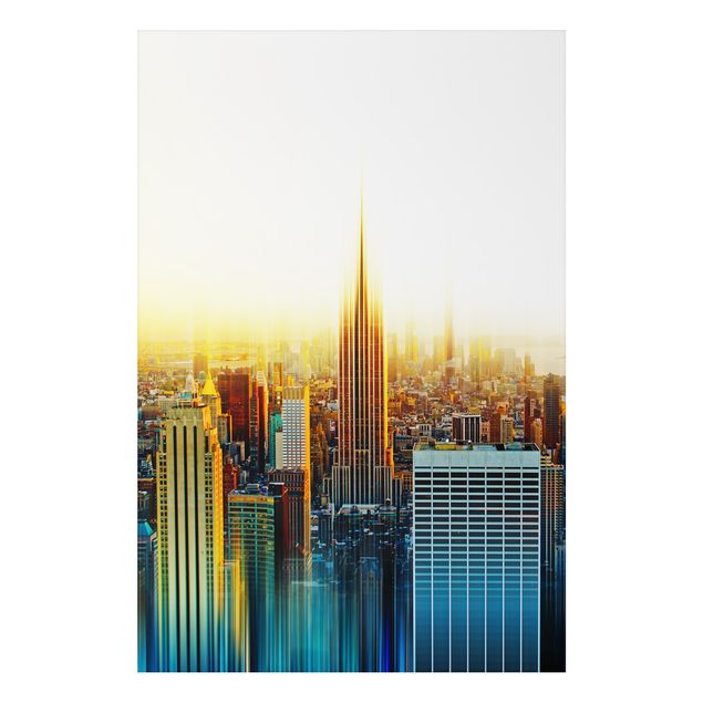 New York skyline print Manhattan Abstract