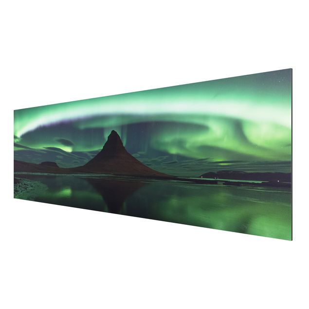 Mountain wall art Northern Lights In Iceland