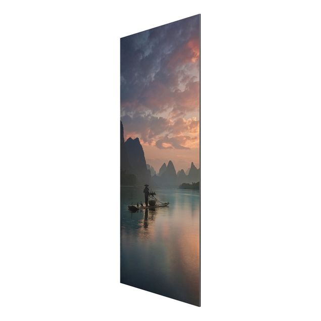 Mountain wall art Sunrise Over Chinese River