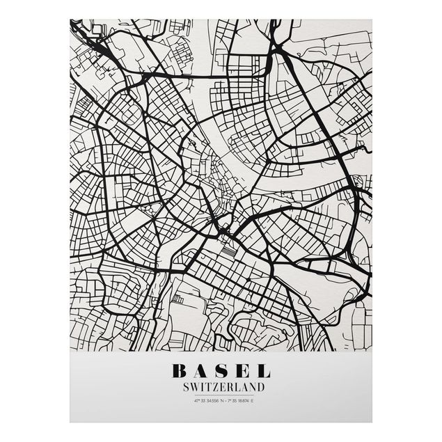 Prints maps Basel City Map - Classic