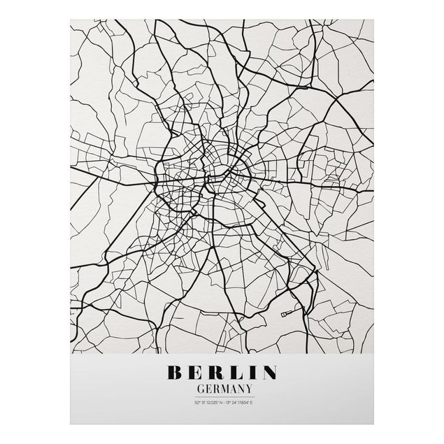 Framed world map Berlin City Map - Classic