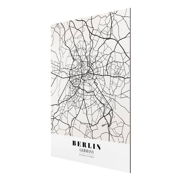 Framed quotes Berlin City Map - Classic