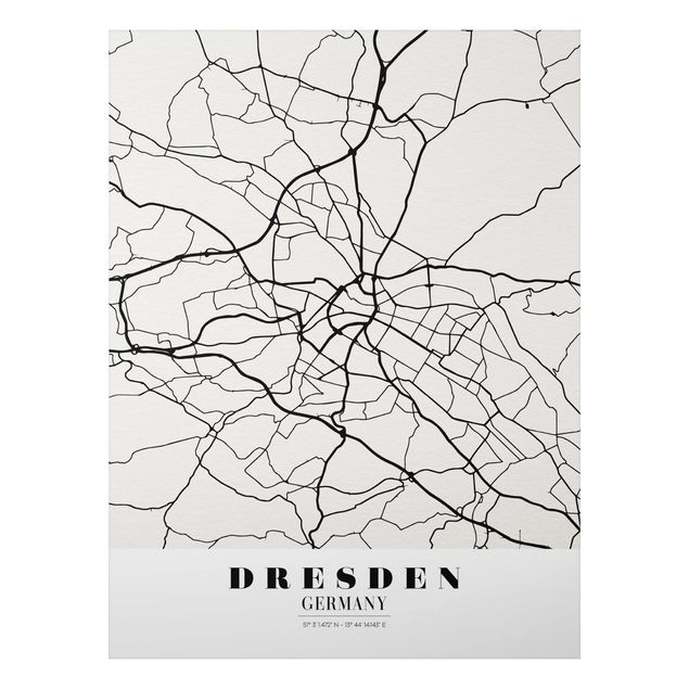 Prints maps Dresden City Map - Classical