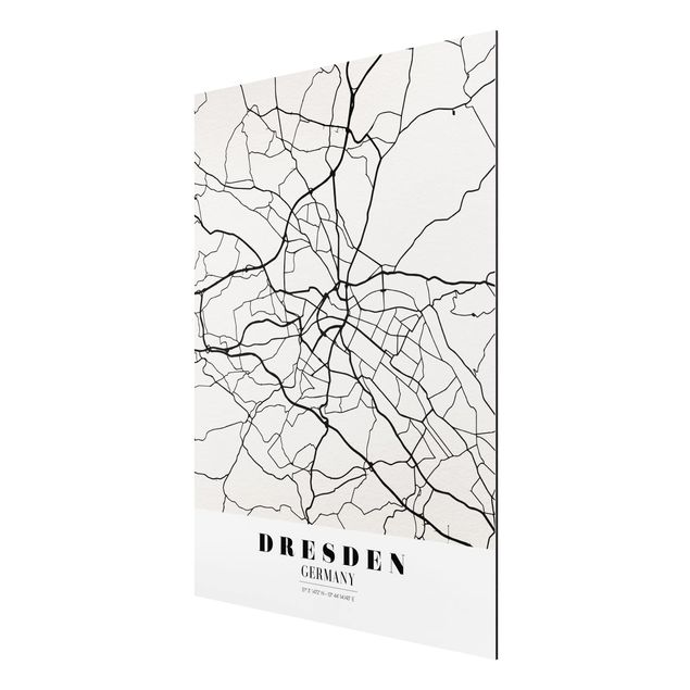 Quote wall art Dresden City Map - Classical
