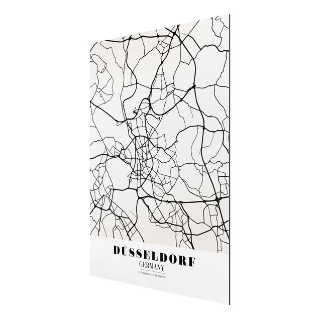 Framed quotes Dusseldorf City Map - Classic