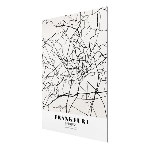 Framed quotes Frankfurt City City Map - Classical
