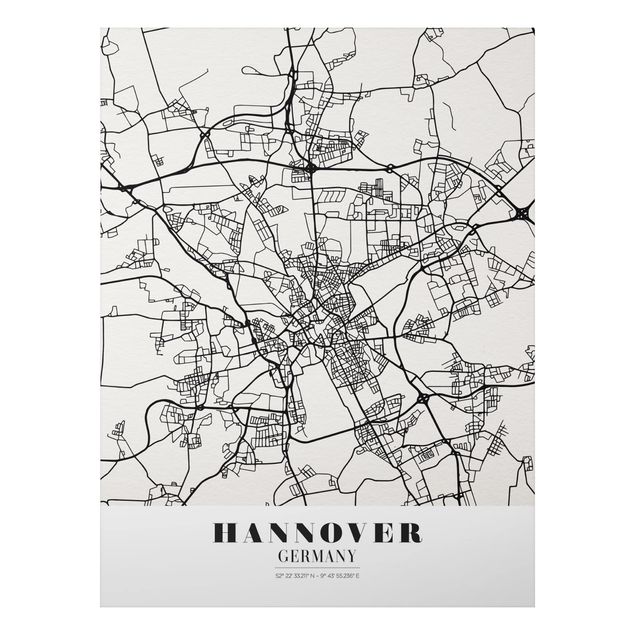 Printable world map Hannover City Map - Classic