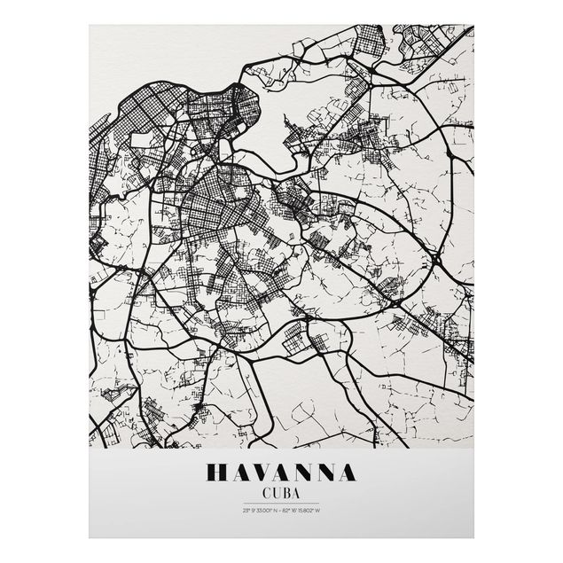 Prints maps Havana City Map - Classic