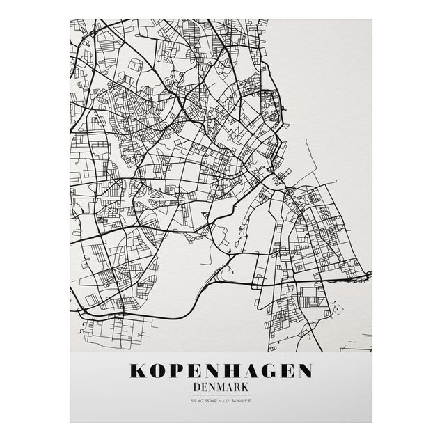 Printable world map Copenhagen City Map - Classic