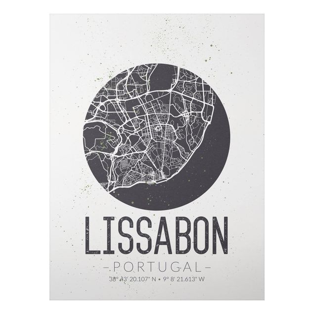 Prints maps Lisbon City Map - Retro