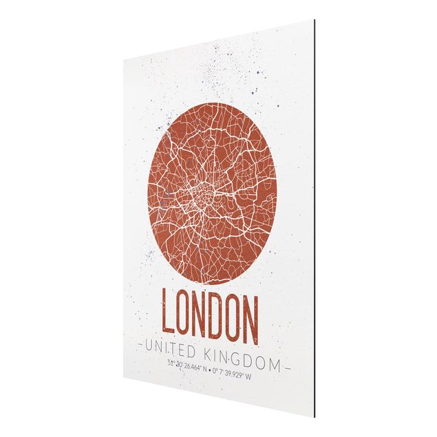Printable world map City Map London - Retro