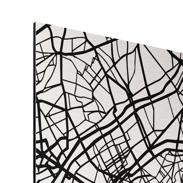Modern art prints Paris City Map - Classic