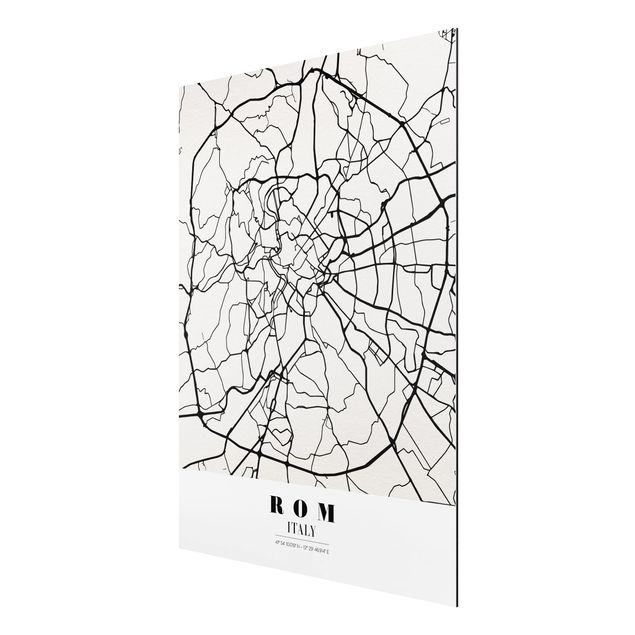 Quote wall art Rome City Map - Classical