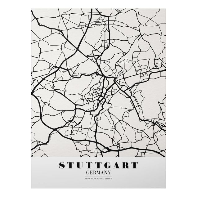 Prints maps Stuttgart City Map - Classic