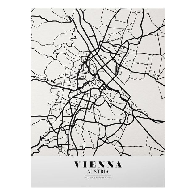 Prints maps Vienna City Map - Classic