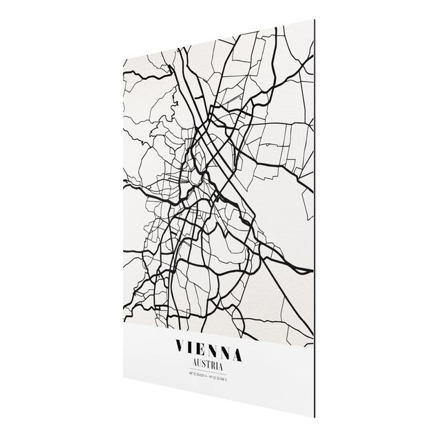 Quote wall art Vienna City Map - Classic
