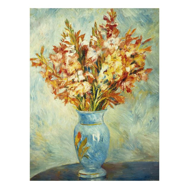 Abstract impressionism Auguste Renoir - Gladiolas in a Blue Vase