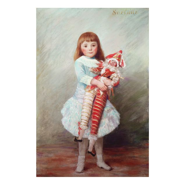 Paintings of impressionism Auguste Renoir - Suzanne with Harlequin Puppet