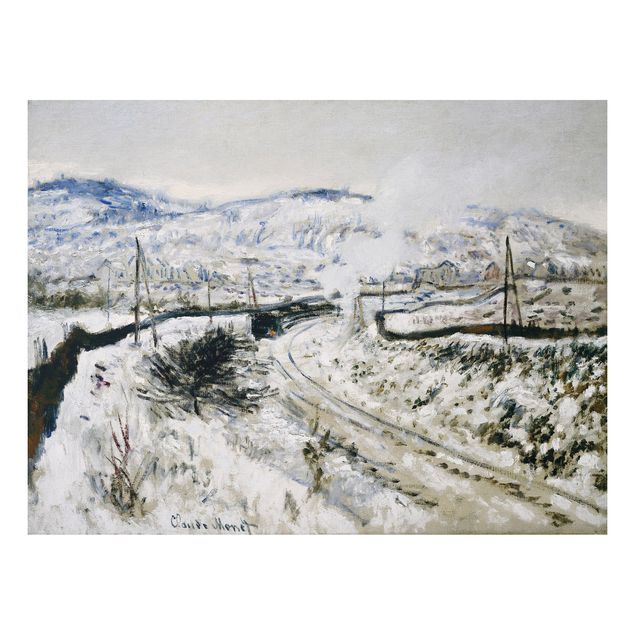 Paintings of impressionism Claude Monet - Train In The Snow At Argenteuil