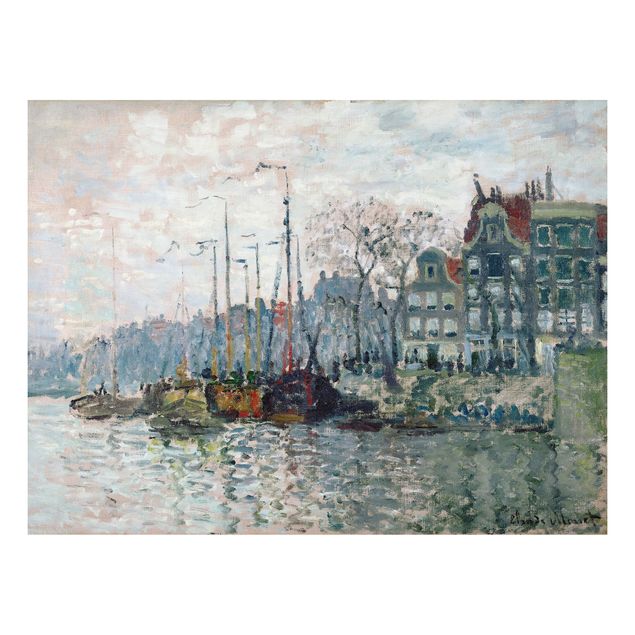 Impressionist art Claude Monet - View Of The Prins Hendrikkade And The Kromme Waal In Amsterdam