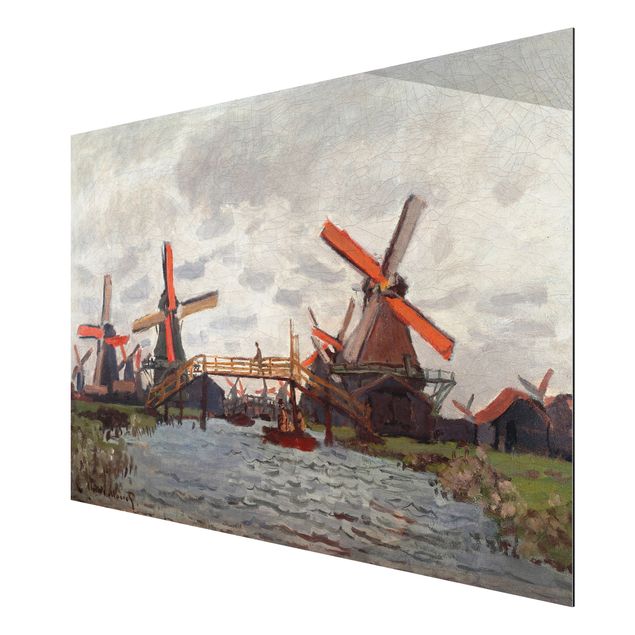 Art styles Claude Monet - Windmills in Westzijderveld near Zaandam