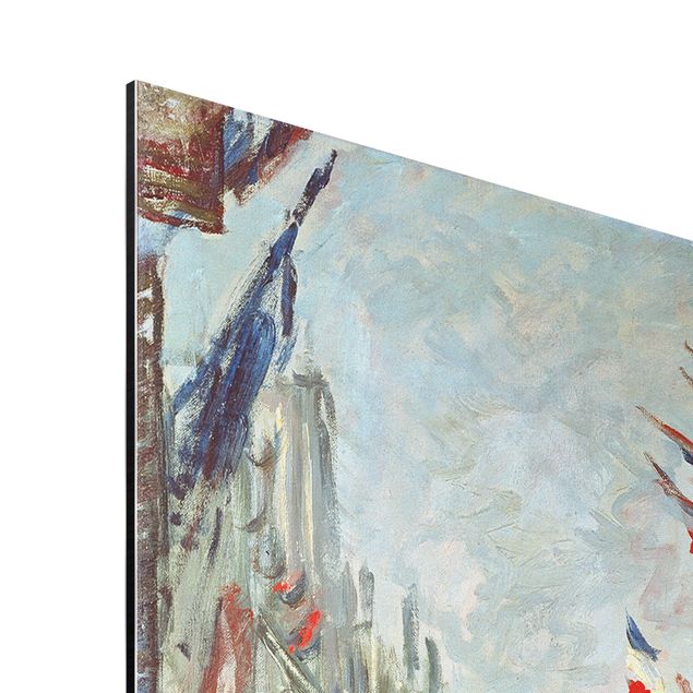Modern art prints Claude Monet - The Rue Montorgueil with Flags