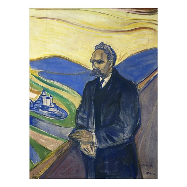 Expressionism art Edvard Munch - Portrait of Friedrich Nietzsche