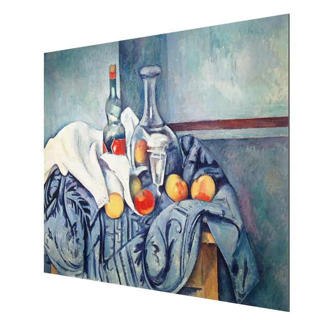 Post impressionism art Paul Cézanne - Still Life With Peaches And Bottles