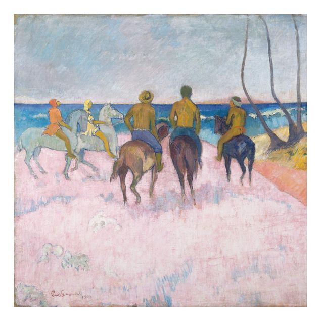Paintings of impressionism Paul Gauguin - Riders On The Beach