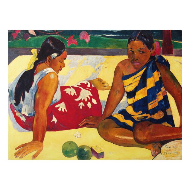 Impressionist art Paul Gauguin - Parau Api (Two Women Of Tahiti)