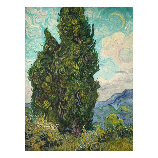 Pointillism artists Vincent van Gogh - Cypresses