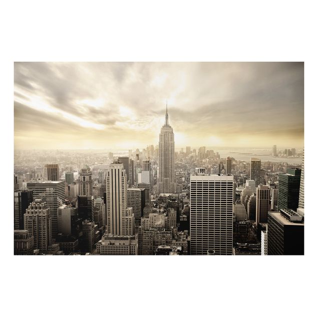 New York skyline print Manhattan Dawn