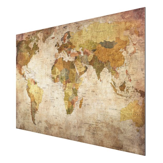 Framed world map World map
