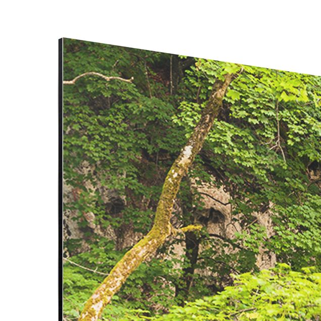 Green art prints Waterfall Plitvice Lakes