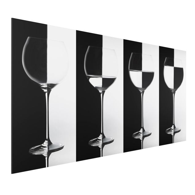 Contemporary art prints Wine Glasses Black & White