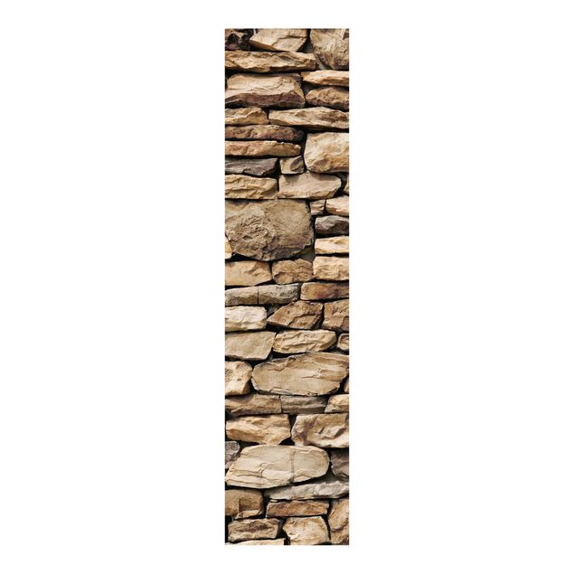 Patterned curtain panels American Stone Wall