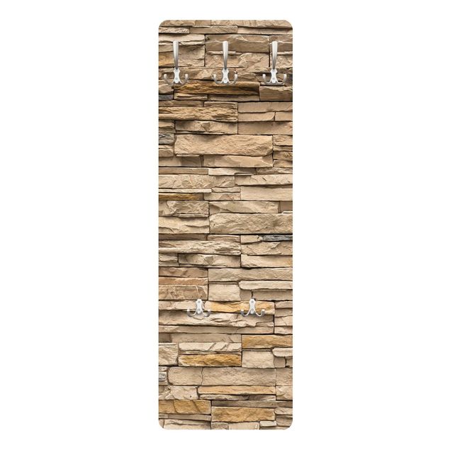 Wall mounted coat rack brown Andalusia Stonewall
