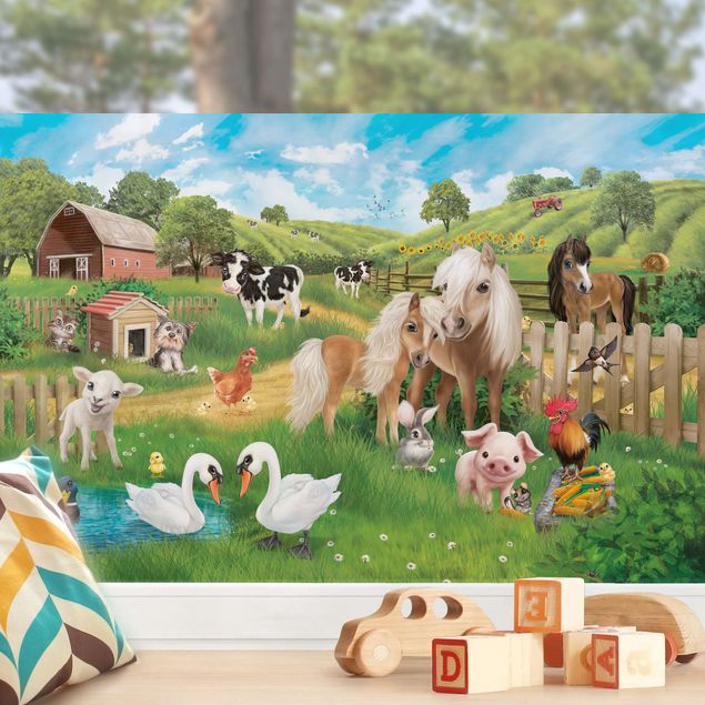 Window stickers animals Animals On A Farm