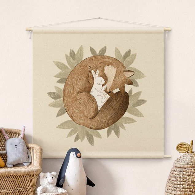 Kids room decor Anna Lunak Illustration - Fox and Hare